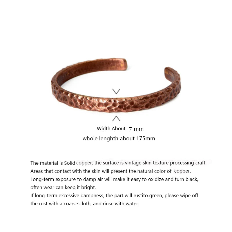 Rustic Vintage Pure Copper Bracelet