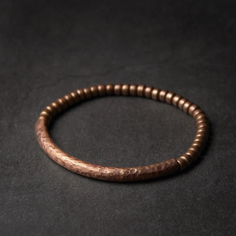 Handmade Hammered Pure Copper Bracelet