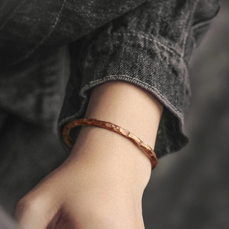 Hammered Vintage Pure Copper Bracelet